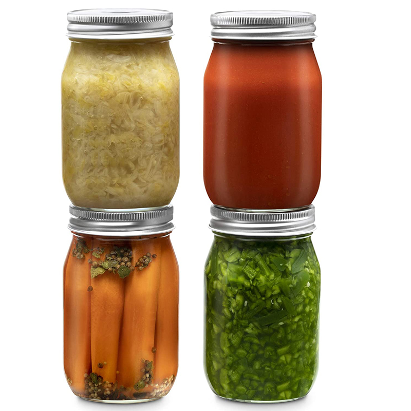 Meal Prep Jar Salad - Düzenli ağız Mason kavanozlar ve kapaklar