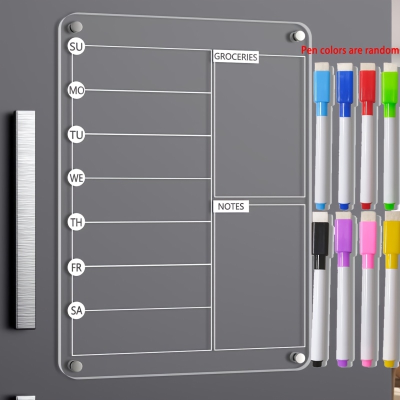 Meal Plan Notepad - Akrilik Yemek Planlayıcı Manyetik Menü Panosu