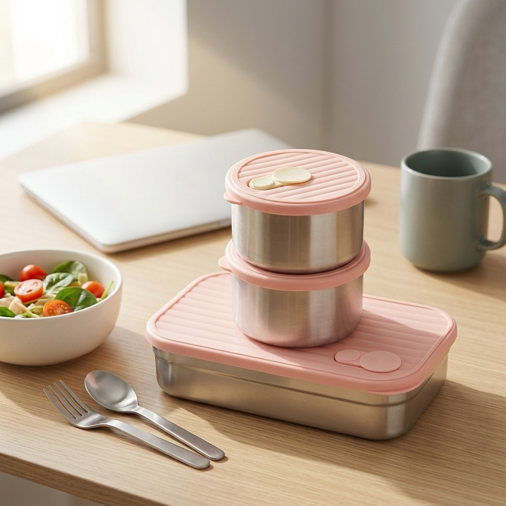 Meal Prep Kinder - Bento Öğle Yemeği Kutusu Seti Mikrodalgada