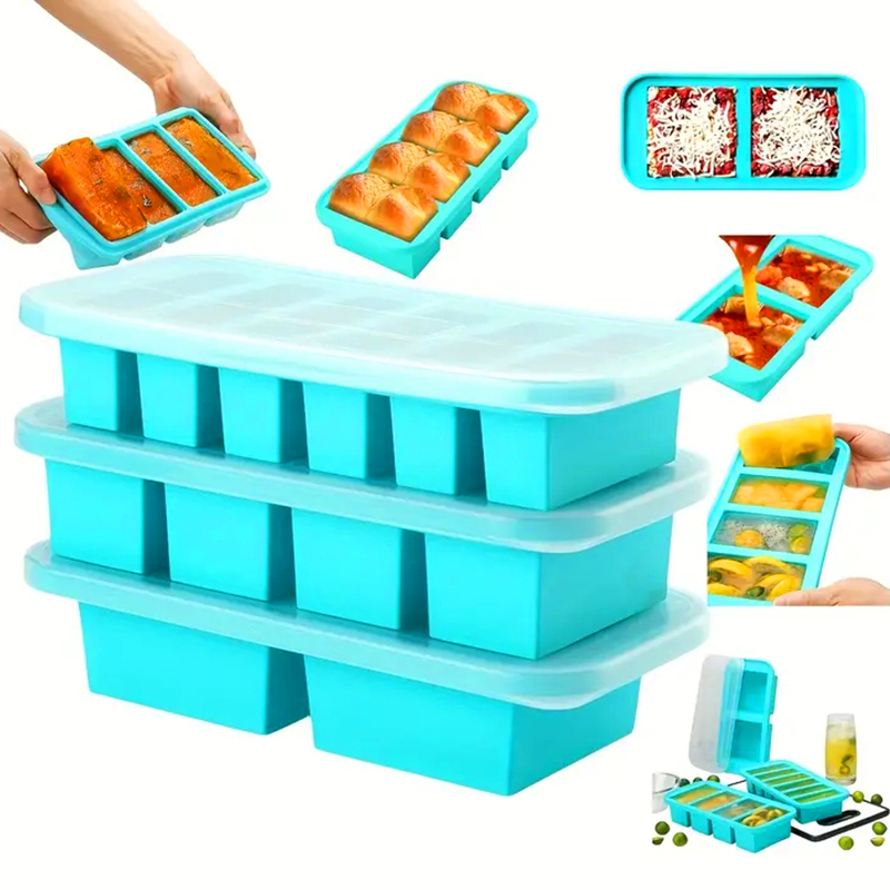 Meal Prep Recipes - 2 veya 3 parçalı silikon dondurucu