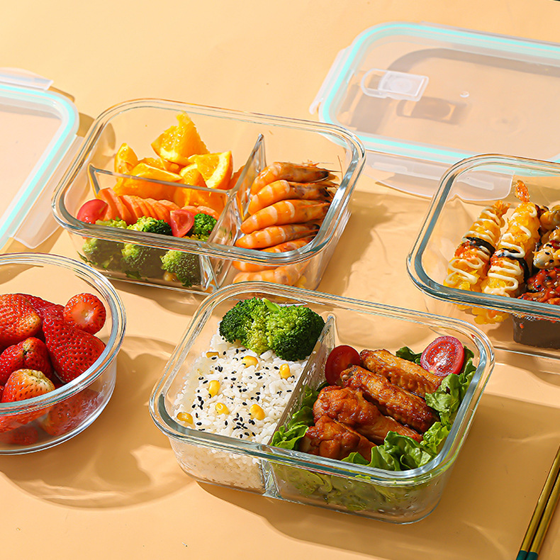 Meal Prep Glass - Cam Saklama Kabı yüksek borosilikat ısıya