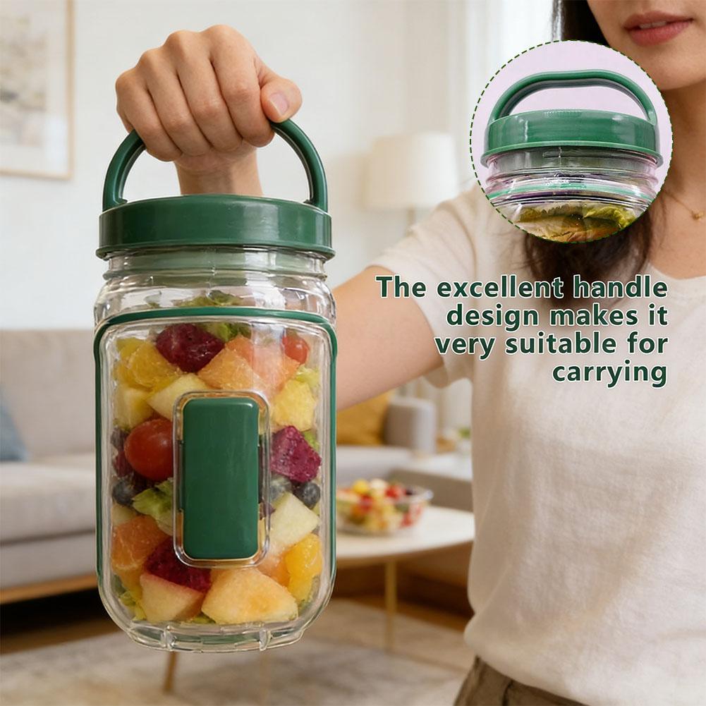 Taşınabilir Salata Kabı, Çatal - Meal Prep Jar Salad incelemesi ve fiyatı
