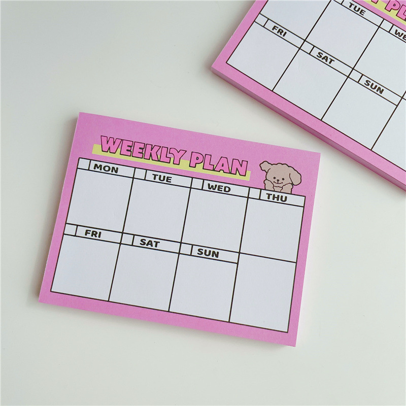 Karikatür sevimli köpek yavrus - Meal Plan Notepad incelemesi ve fiyatı