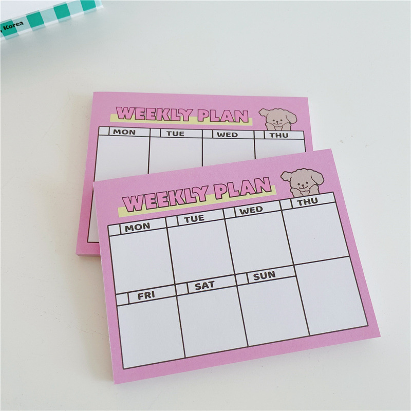 Karikatür sevimli köpek yavrus - Meal Plan Notepad incelemesi ve fiyatı