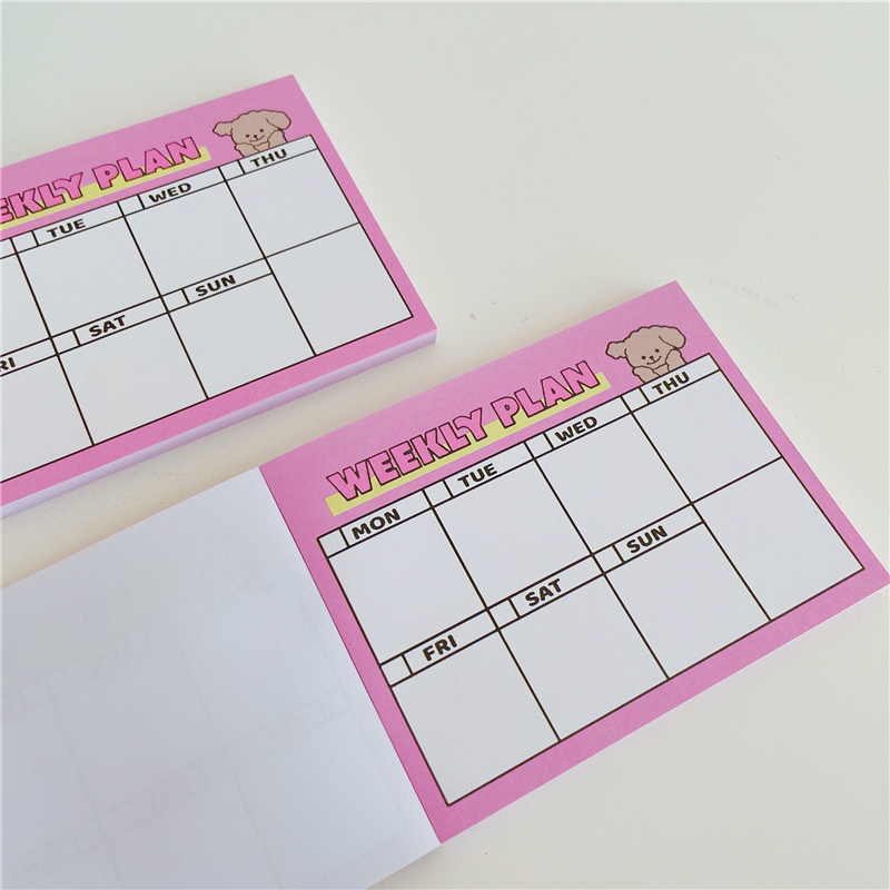 Karikatür sevimli köpek yavrus - Meal Plan Notepad incelemesi ve fiyatı