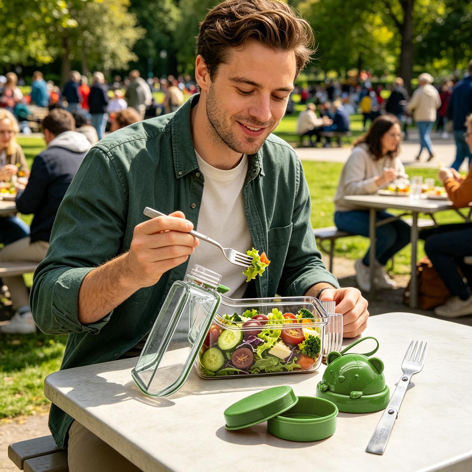 Salata Kavanozu Şeffaf Yiyecek - Meal Prep Gym Food incelemesi ve fiyatı