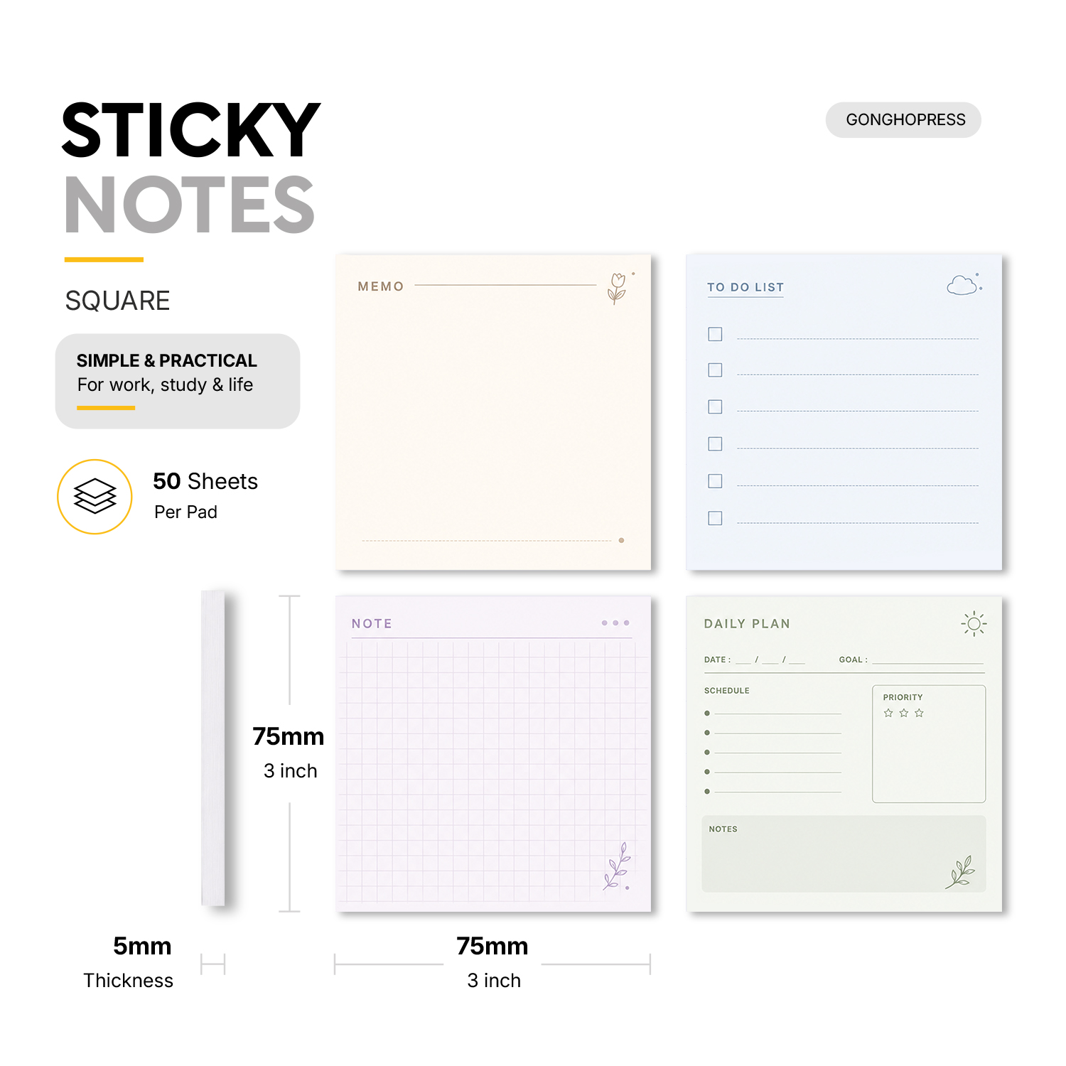 4 Adet 200 Yaprak Toplam Minim - Meal Plan Notepad incelemesi ve fiyatı