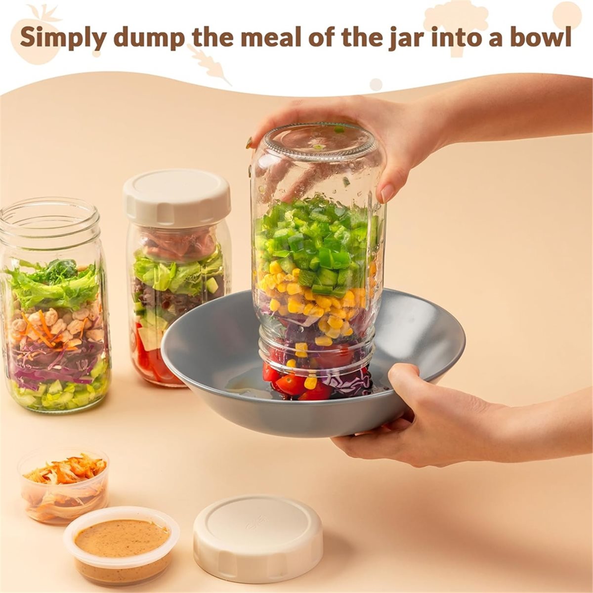 A67T YENİ 4'lü Cam Salata Kava - Meal Prep Jar Salad incelemesi ve fiyatı