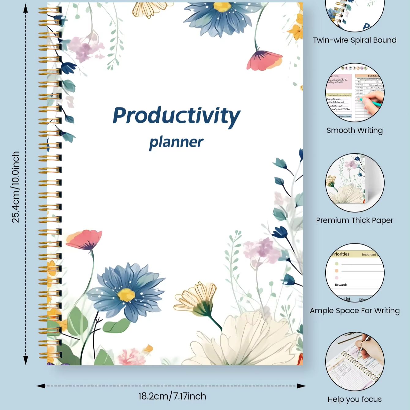 Çiçek Desenli Verimlilik Planl - Meal Plan Notepad incelemesi ve fiyatı