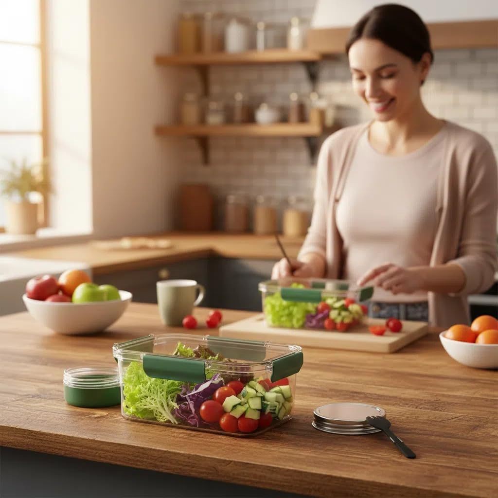 Güneş Enerjili Saklama Kabı, Y - Meal Prep Jar Salad incelemesi ve fiyatı
