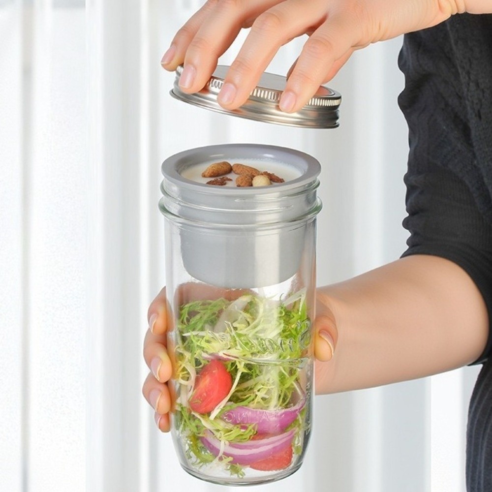 16/24 Oz Salata Cam Kavanozlar - Meal Prep Jar Salad incelemesi ve fiyatı