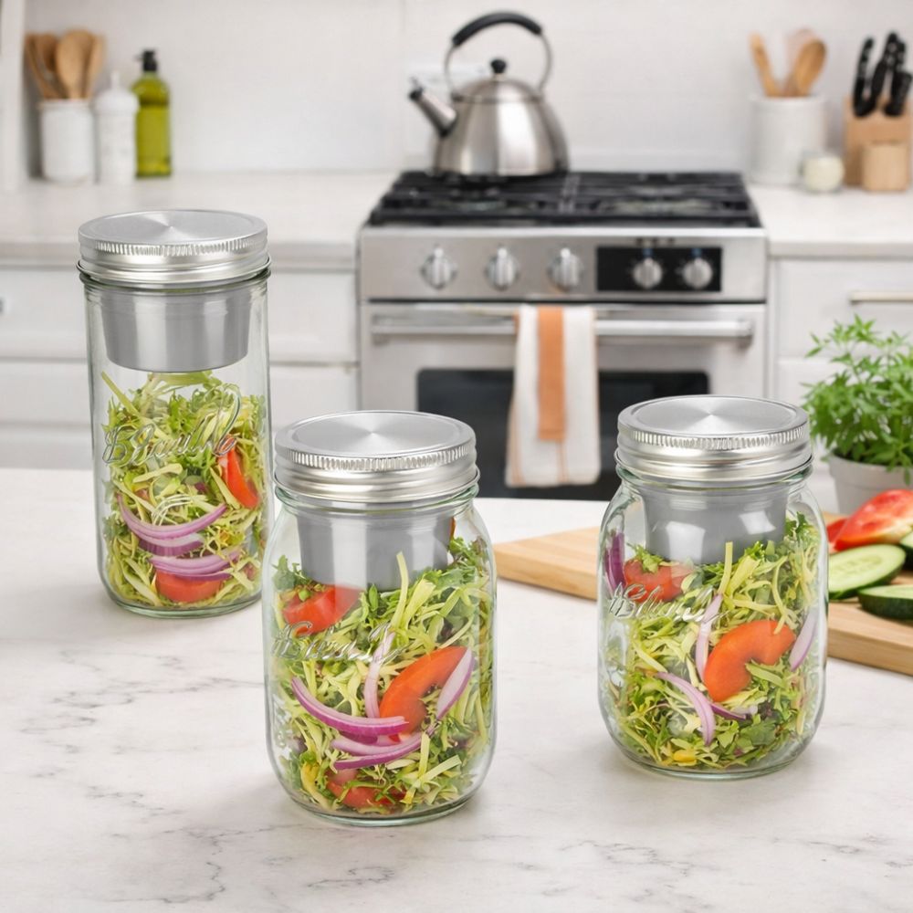 16/24 Oz Salata Cam Kavanozlar - Meal Prep Jar Salad incelemesi ve fiyatı